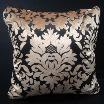 toss black gold ornate design pillow decor rental