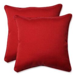 toss red suede pillow decor rental