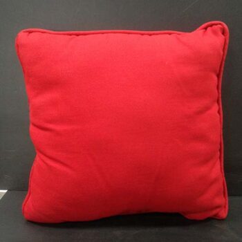 toss red suede pillow decor rental