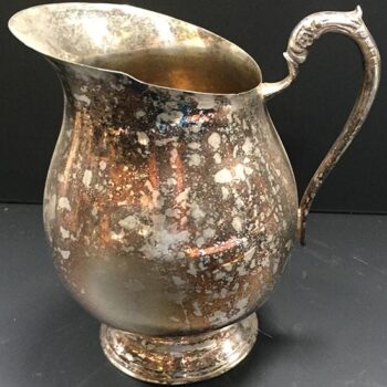 silver plate pitcher metal vessel rental