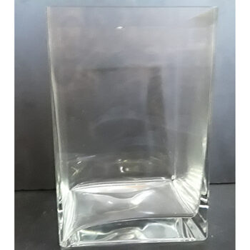 plantation vase clear glass vessel flowers rental