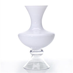 refined vase white glass clear vessel flowers rental