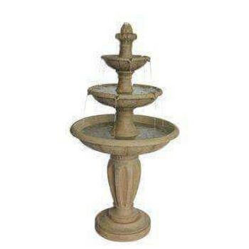 tiered garden fountain stone water outdoor decor rental