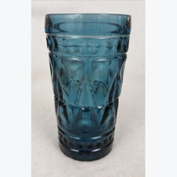 collins blue vase cup clear glass vessel rental flowers