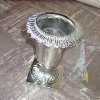 lotus urn metal vessel flowers rental