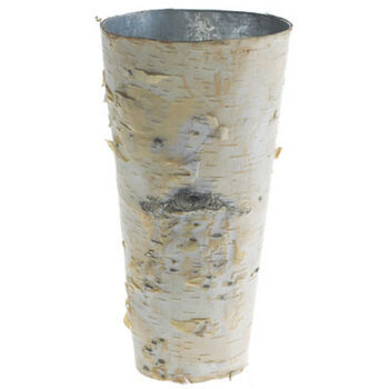 birch bark vase vessels wood metal natural rental