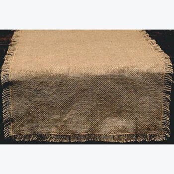 burlap table runner fabric decor rental