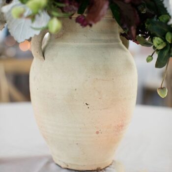 ceramic urn athens greek original tan dark light vessel flowers rental