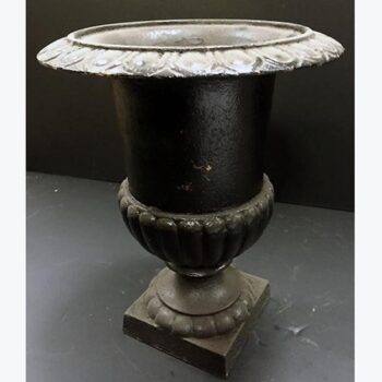 iron urn metal vessel flowers rental