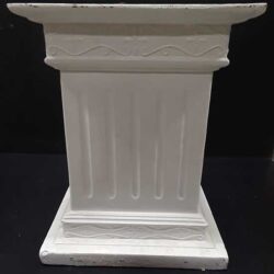 plastic pedestal white greecian riser decor rental