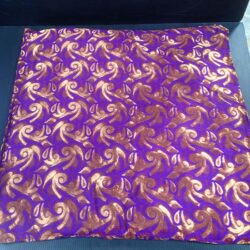 throw purple gold floral design pillow decor rental