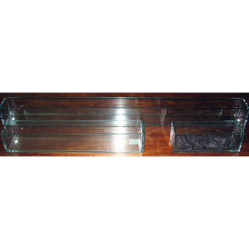 plate glass planter clear thick rectangular vessel rental