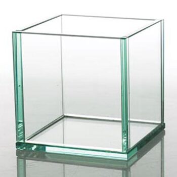 plate glass planter thick clear vessel cube rental