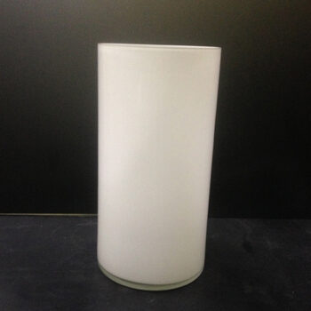 rota vase white glass vessel flowers rental