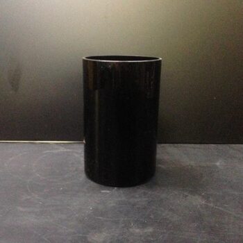 rota vase black glass vessel flowers rental