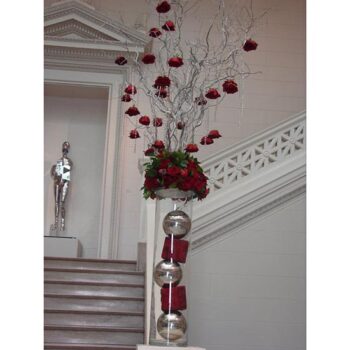 rota vase clear glass vessel flowers rental