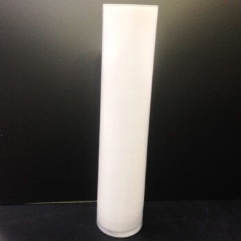 rota white glass clear candle flowers cylinder round straight glass vessel rental