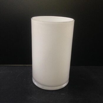 rota vase white glass vessel flowers rental