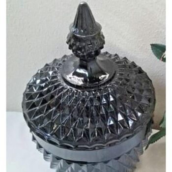 ice bucket ebony glass pointed diamond texture vessel rental