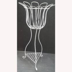 wire tulip plant stand metal vessel flowers