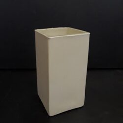 cube vase white glass vessel flowers rental