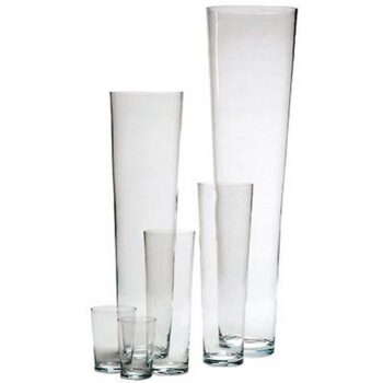 voluminous vase straight clear candle flowers glass vessel rental