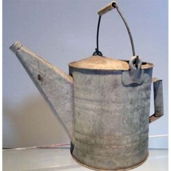 watering can galvanized wood handle vessel metal rental