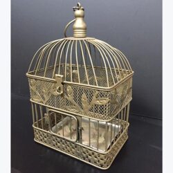 birdcage brass wire gold home decor rental