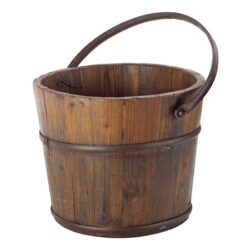 wooden ice bucket original vintage rental
