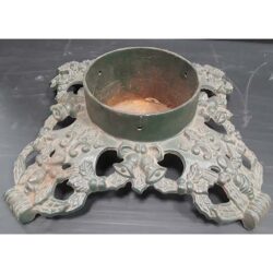 Cast iron Christmas tree stand on the ground