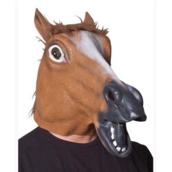horse head rubber mask adult mardi gras decor theme rental