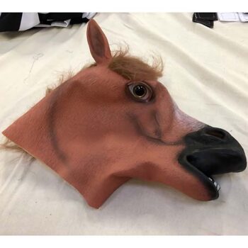 horse head rubber mask adult mardi gras decor theme rental