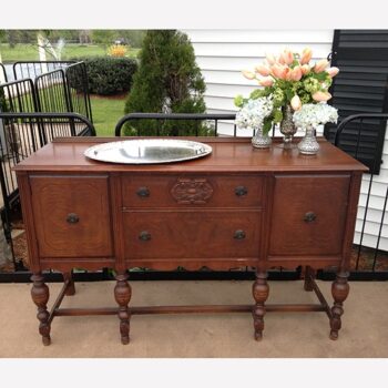 deco buffet wood ornate casegoods rental