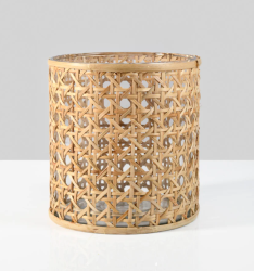 Weave Glass Hurricane Vase