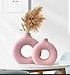 Donut Ceramic Vase Large Matte Pink