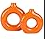 Donut Ceramic Vase Large Glossy Orange