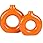 Donut Ceramic Vase Small Gloss Orange