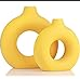 Donut Ceramic Vase Small Matte Yellow
