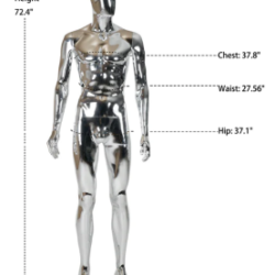 Male Mannequin Chrome